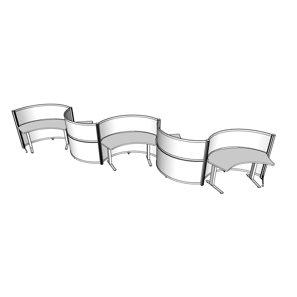 Contour, 5 Pack, Height Adjustable