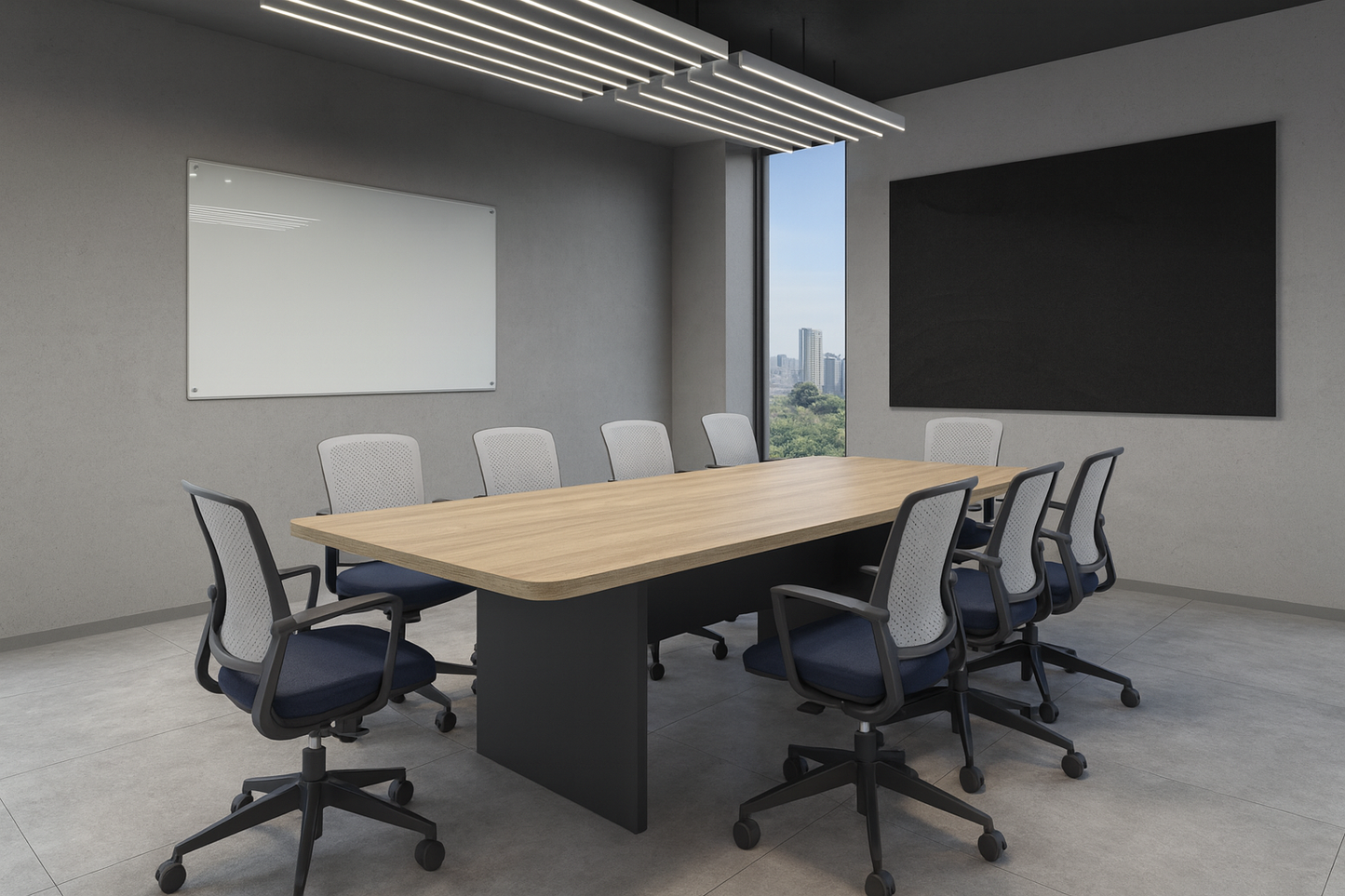 Meeting Room Table with Single Panel Base, 72"L x 36"D x 29"H