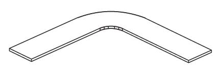 Treo, One Piece Corner Counter for 36" Corner