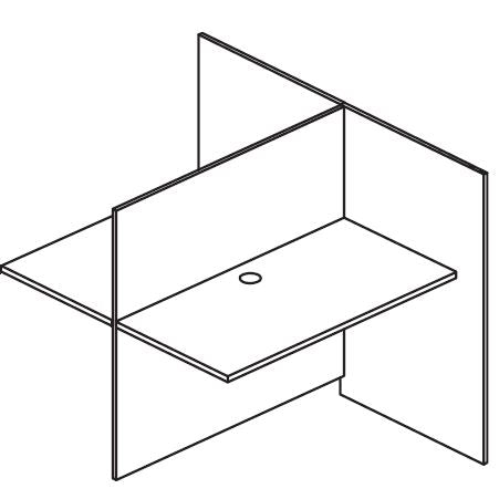 Add-on Double Study Carrel
