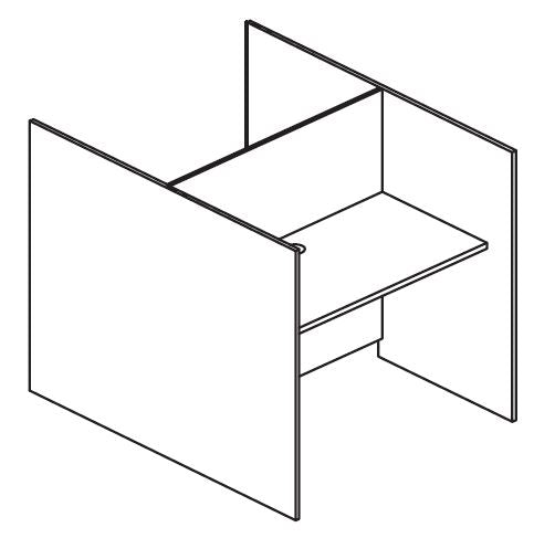 Stand Alone Double Study Carrel
