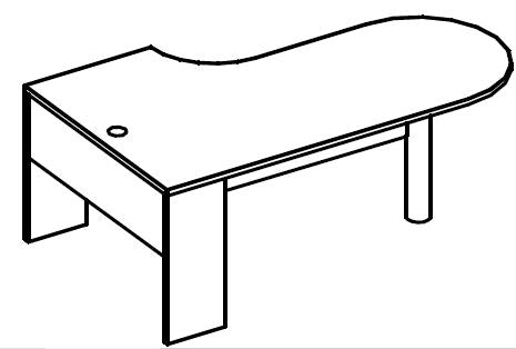 Treo, Ext Corner D Island (lt), Part Mod & Nickel Leg, Jn