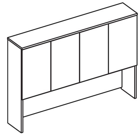 Treo, Double Tier Cupboard Door Hutch, 2 Doors