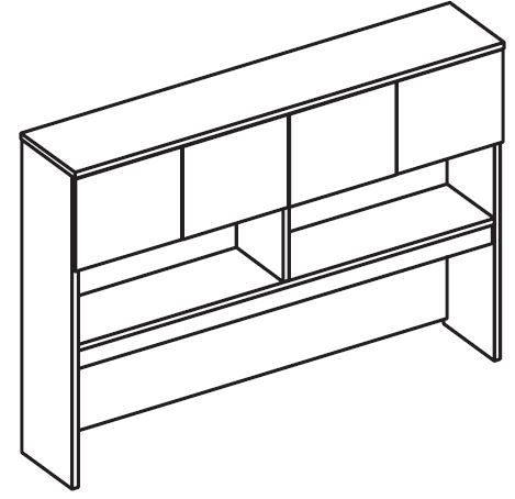Treo, Double Tier Cupboard Door (full height) Hutch, 2 Doors