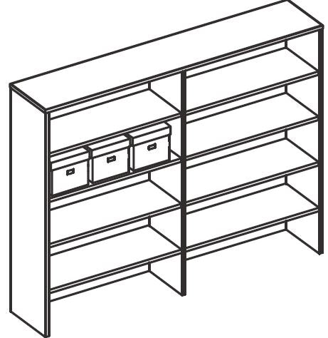 Treo, 2-High Bankers Box Storage