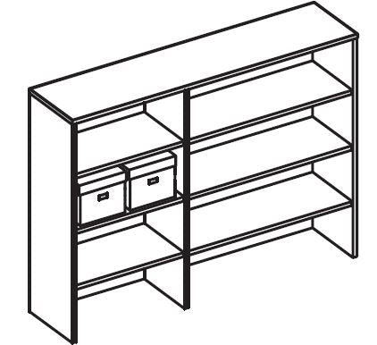 Treo, 2-High Bankers Box Storage