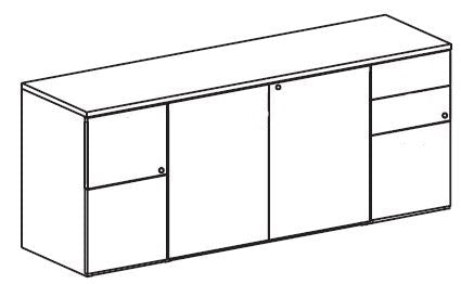 Treo, Credenza (Full Mod) w/ Combination FF,Storage,BBF