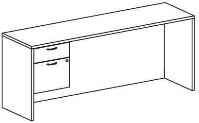 Treo, Knee Space Credenza (Full Mod) w/ BF Ped