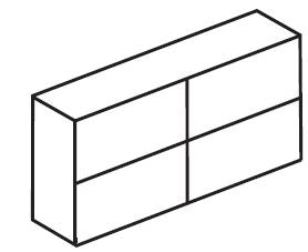 Treo, Credenza (Full Modesty) w/ 2 Lateral Files