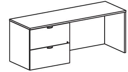 Treo, Knee Space Credenza (Full Mod) w/ Lat File
