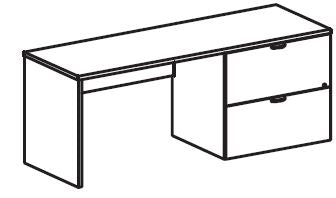 Treo, Knee Space Credenza (Part Mod) w/ Lat File