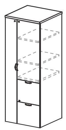 Treo, Tall Multi-Storage (left) w/ Shelf & Door