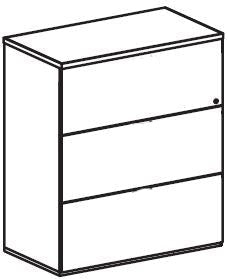 Treo, 3 Drawer FS Lateral File