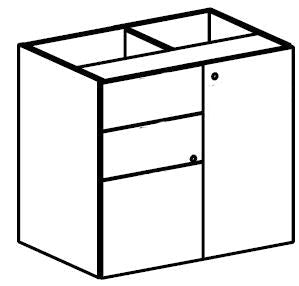 Treo, Under Desk Storage Multifile (w/ door)