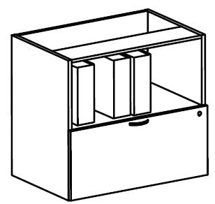 Treo, Under Desk Storage Multifile (open)