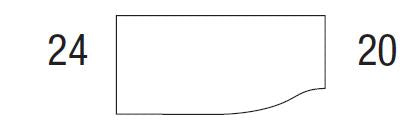 Treo, Rt Curved Top, Wall Acc. Mod, 1 rec/1 full leg Jn