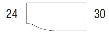 Treo, Lt Curved Top, Part Mod, 2 rec legs, Jn