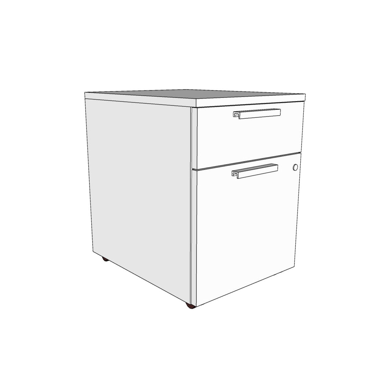 QS-Treo, Mobile Pedestal, Box/File, w/ Lock