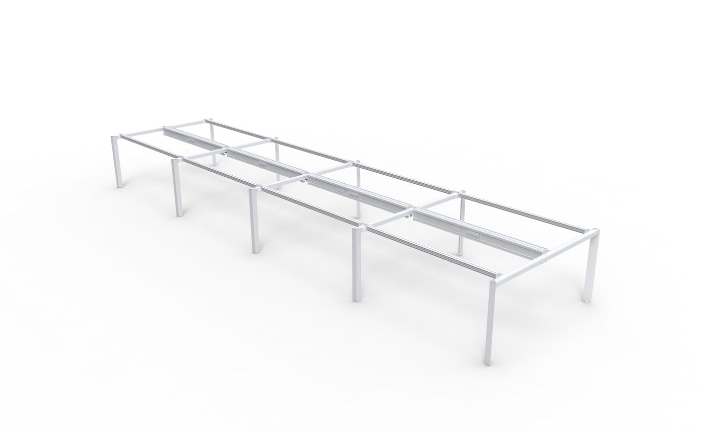 Edge Benching Typical, 8 Pack, Centre and Side Screens (WT-ED-A4-8PB-UCS)