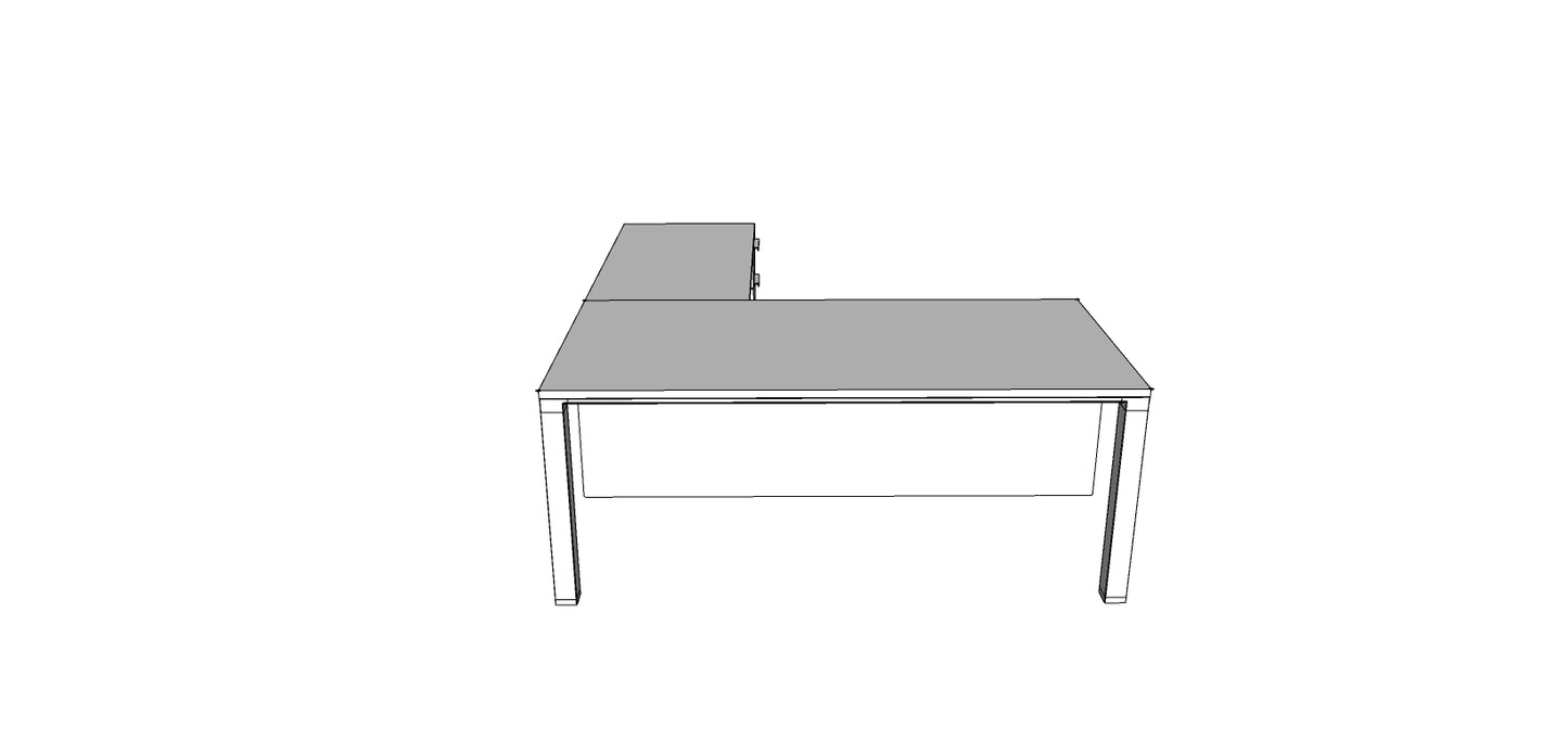 Edge Executive L-Desk with U-Leg