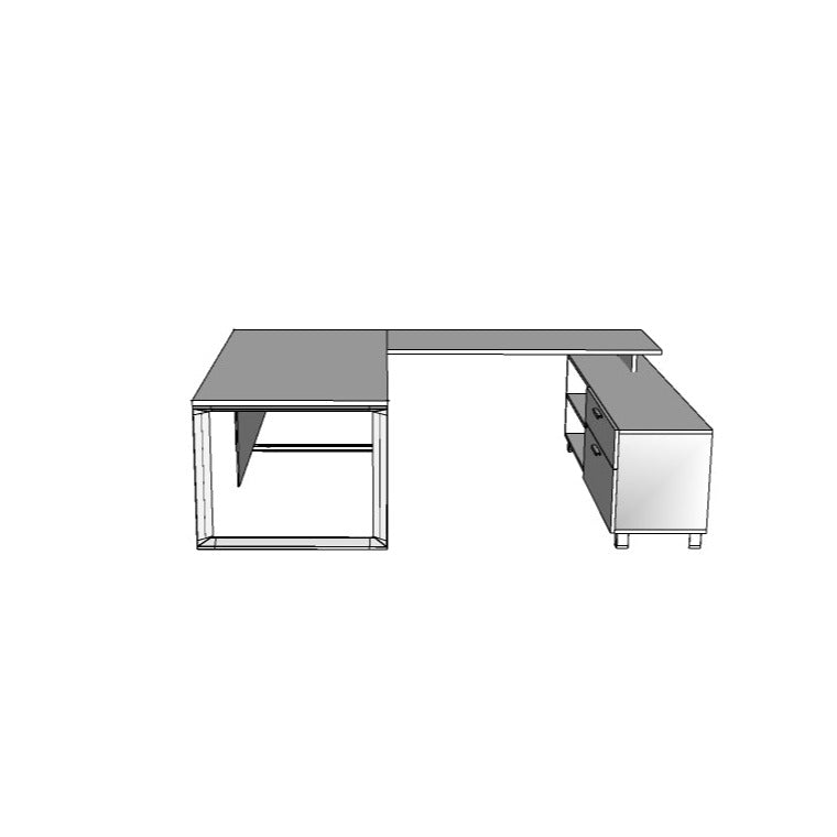 Edge Executive U-Desk with Credenza/O-Leg
