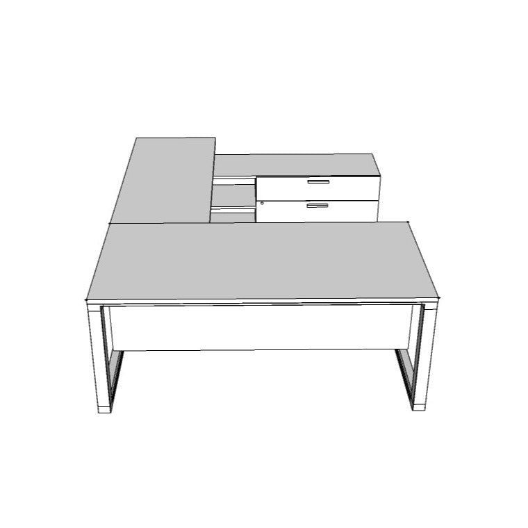 Edge Executive U-Desk with Credenza/O-Leg