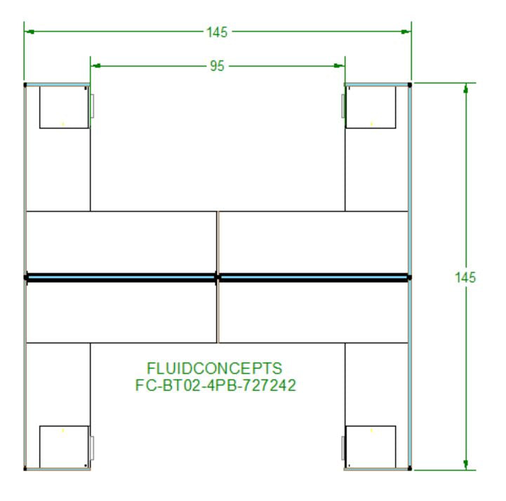 Blade, 4 Pack, Offset with Upmounts (BT02)