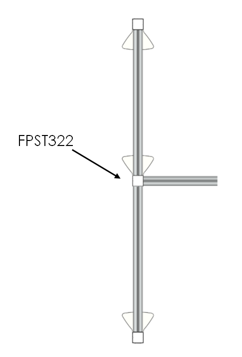22"H Fence Post with Plate