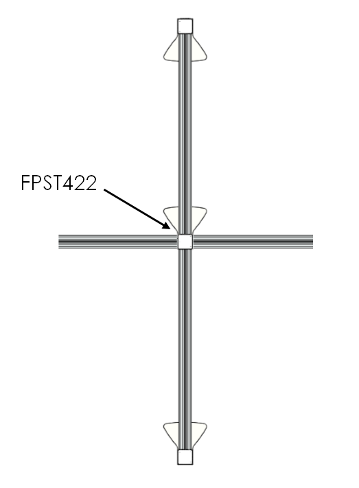 22"H Fence Post with Plate