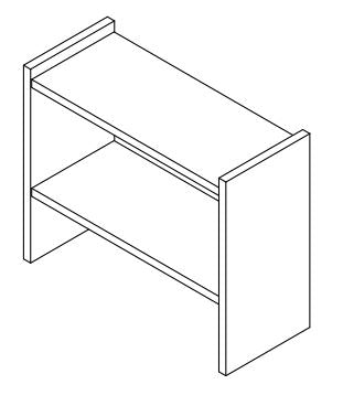 Scandinavian Series - Hutch 22" H for Bedside Cabinet
