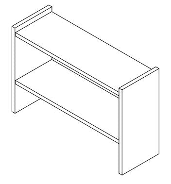 Scandinavian Series - Hutch 27"H for Dresser