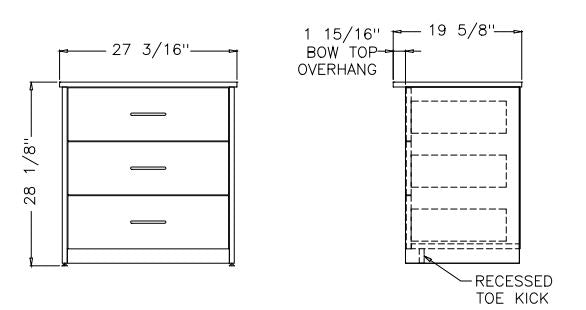 Scandinavian Series - Dresser 3 Drawer