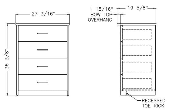 Scandinavian Series - Dresser 4 Drawer