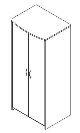 Scandinavian Series - Wardrobe Full Doors with 1 Inside Drawer 32" W