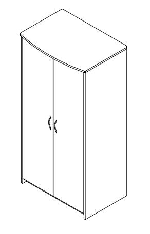 Scandinavian Series - Wardrobe Full Doors with 2 Inside Drawers, 36W