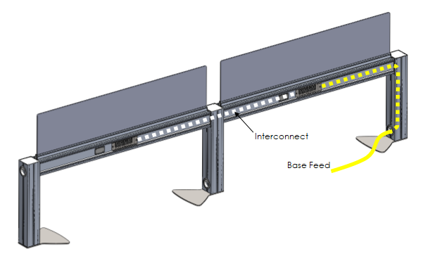 Base Feed, 8 Wire/4 Circuit