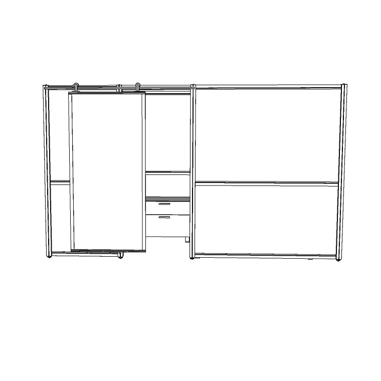 IA002 - Double Enclosed Offices/Rooms with Sliding Door