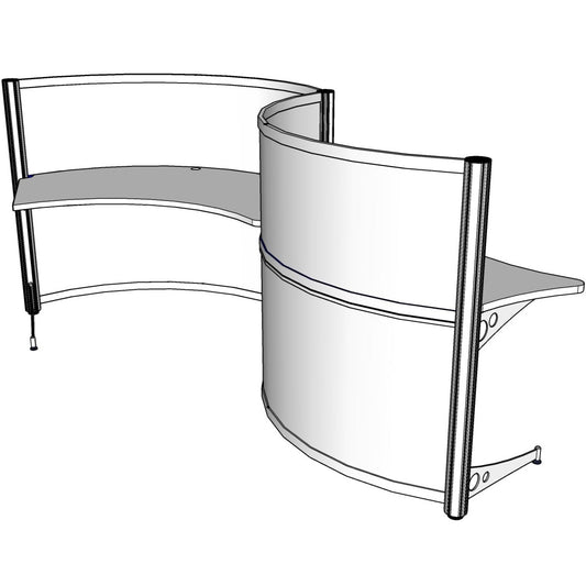 Orbit Curved Carrel Typical PB008