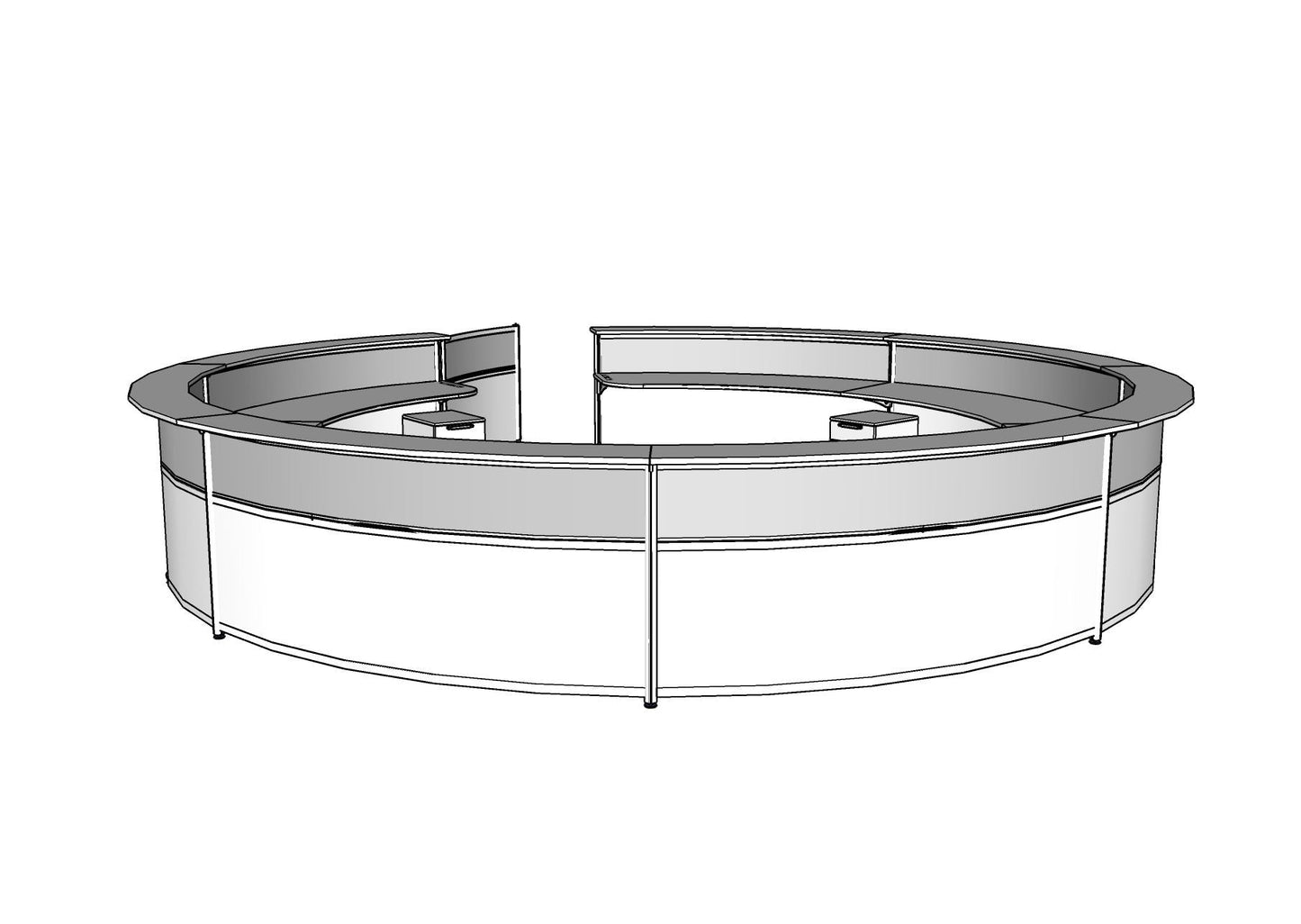 Large Multi Person Curved Circular Reception PBR006