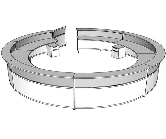 Large Multi Person Curved Circular Reception PBR006