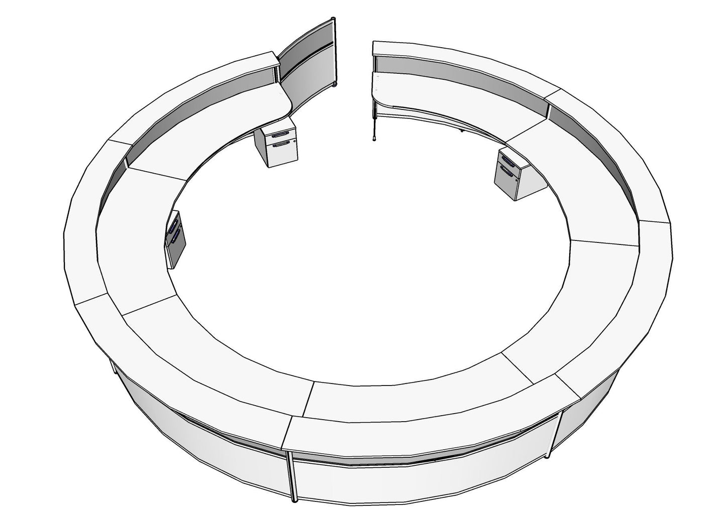 Large Multi Person Curved Circular Reception PBR006
