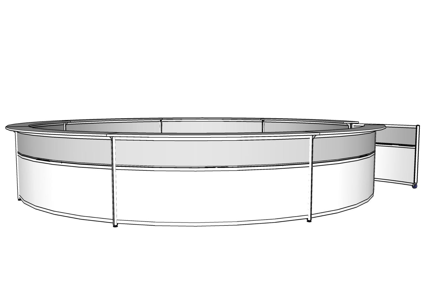 Large Multi Person Curved Circular Reception PBR006