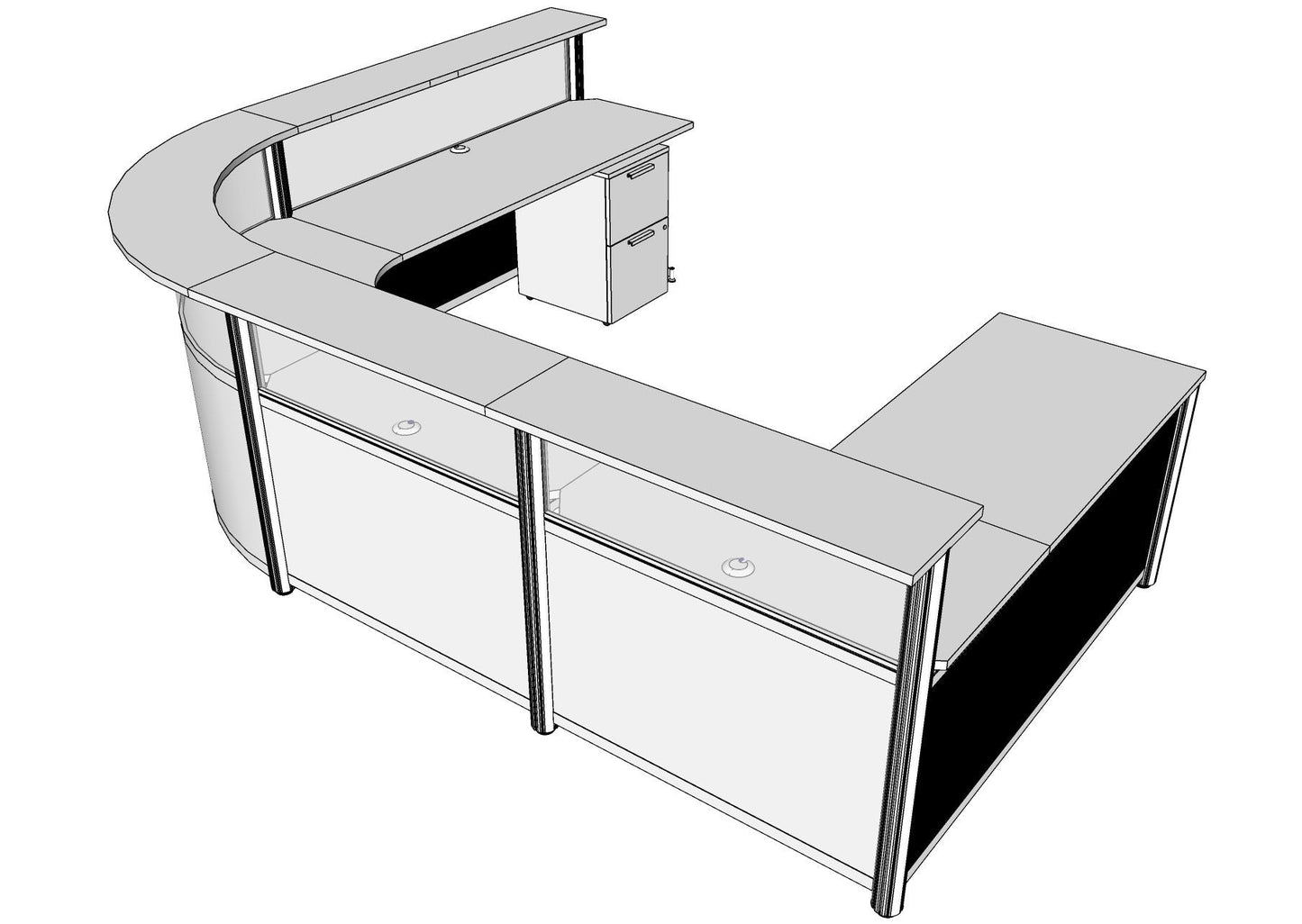 Curved Beam Corner Reception with Curved Front and Return PBR009