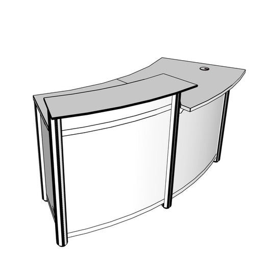 Small Curved Reception with Step Down - PBR012