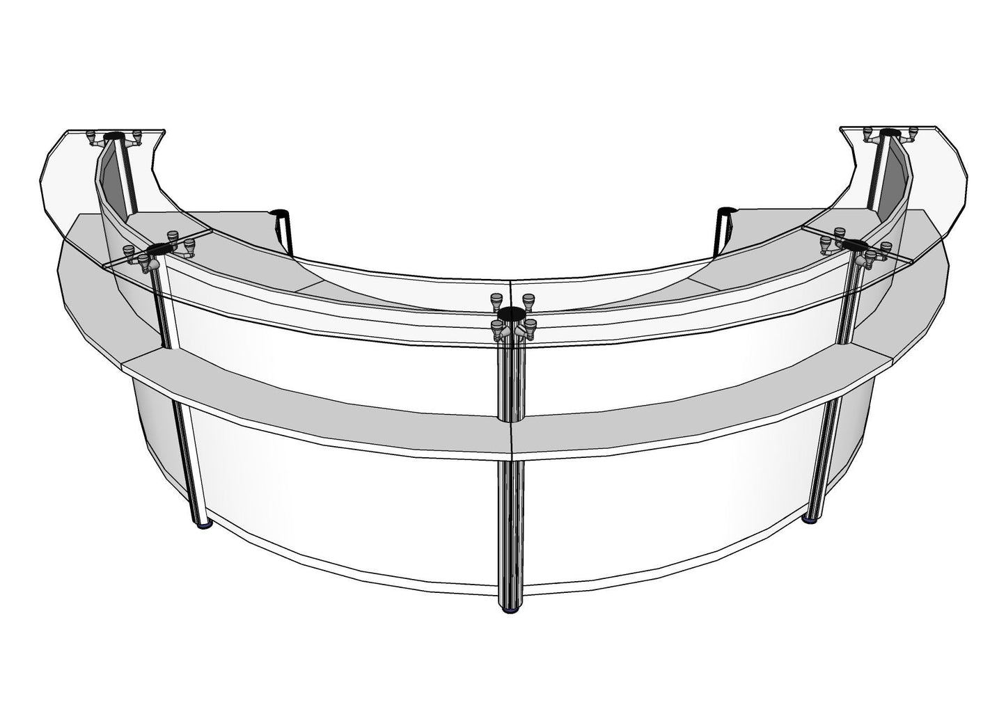 Curved Beam, Round Reception Dual Transaction PBR014