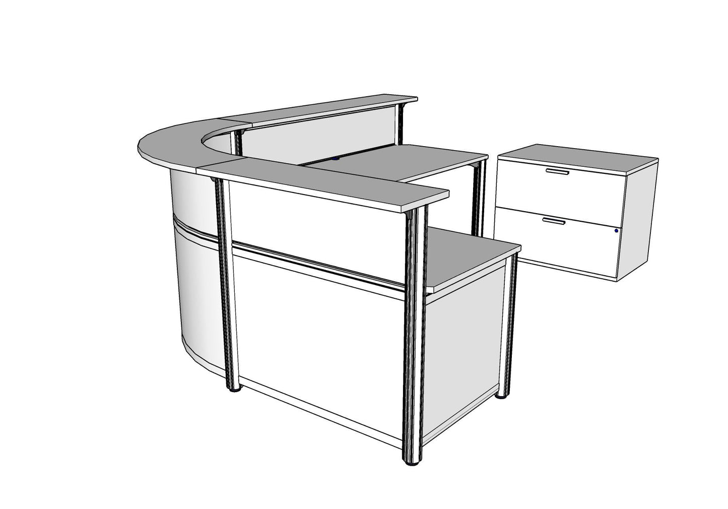 Curved Beam, Corner Reception with Front Curve PBR015