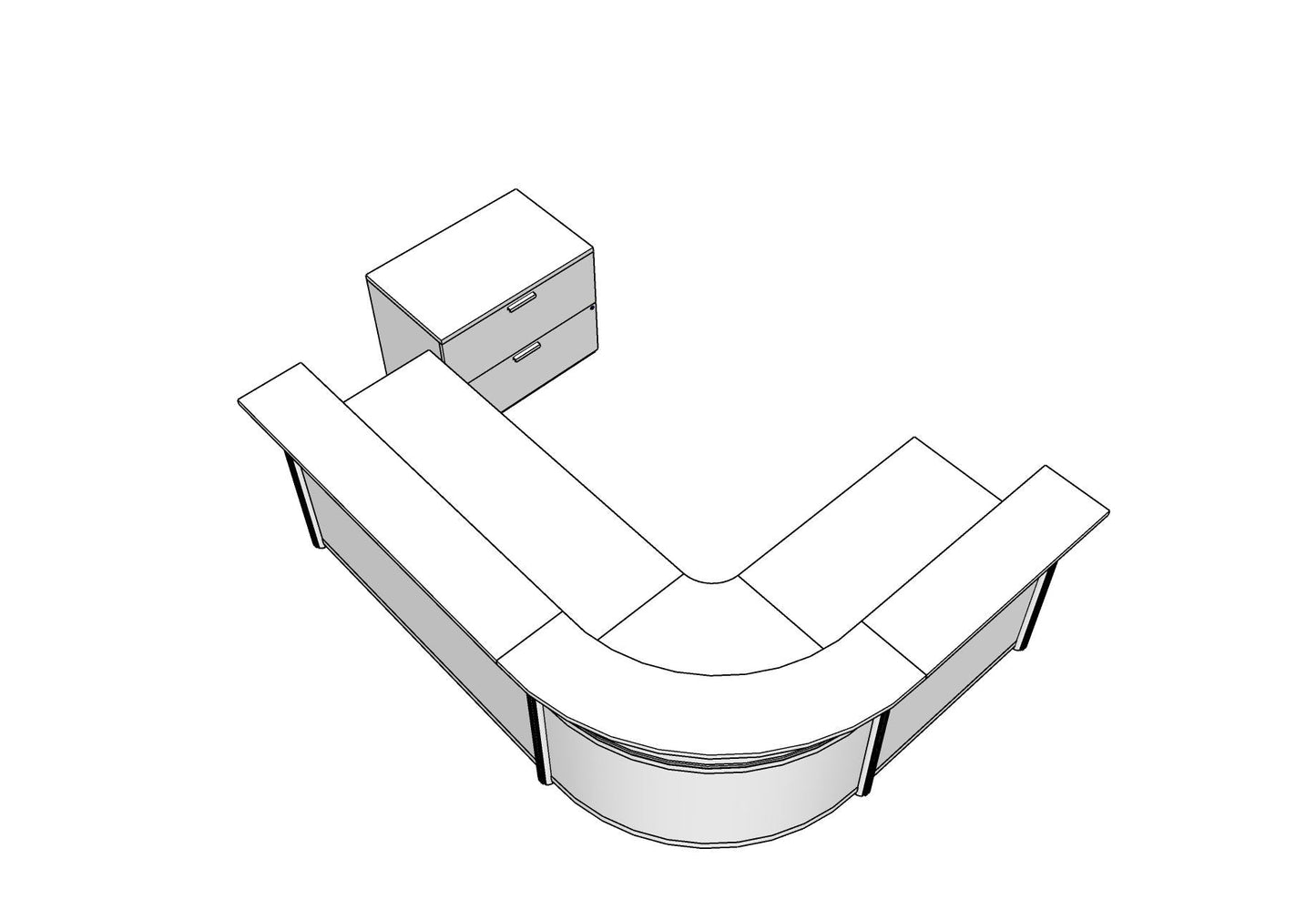 Curved Beam, Corner Reception with Front Curve PBR015