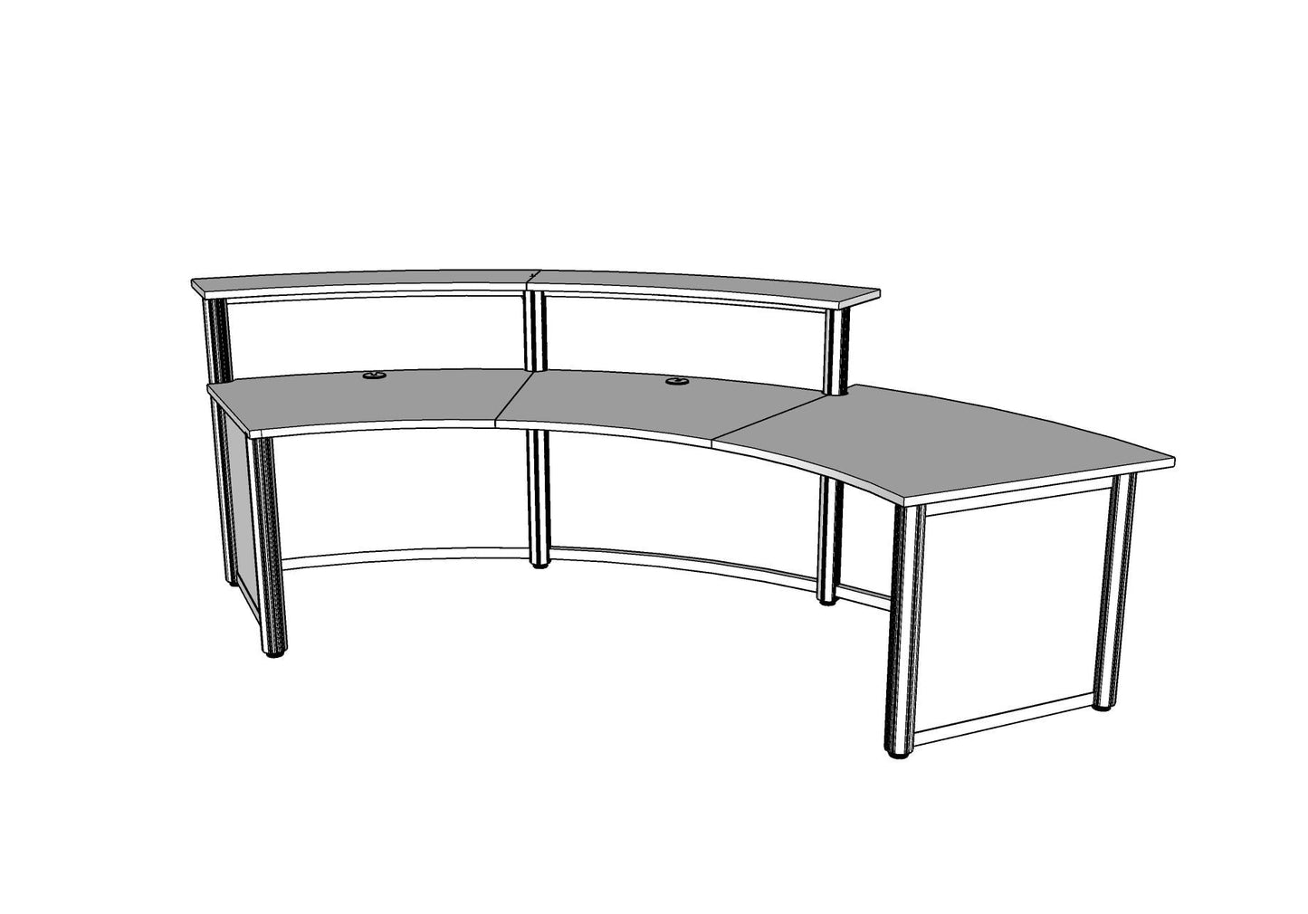 Curved Beam, Corner Reception with Front Curve PBR016