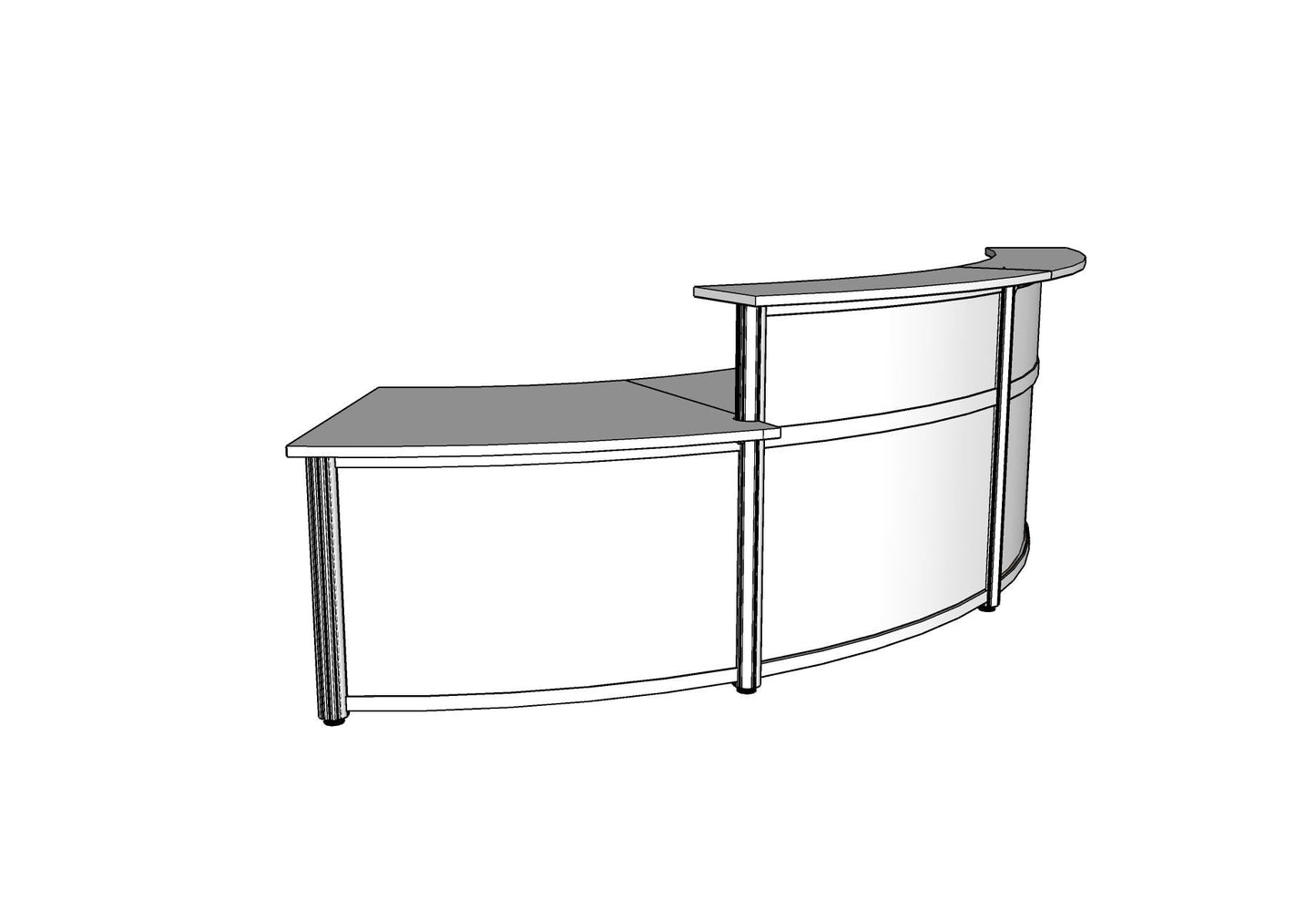 Curved Beam, Corner Reception with Front Curve PBR016