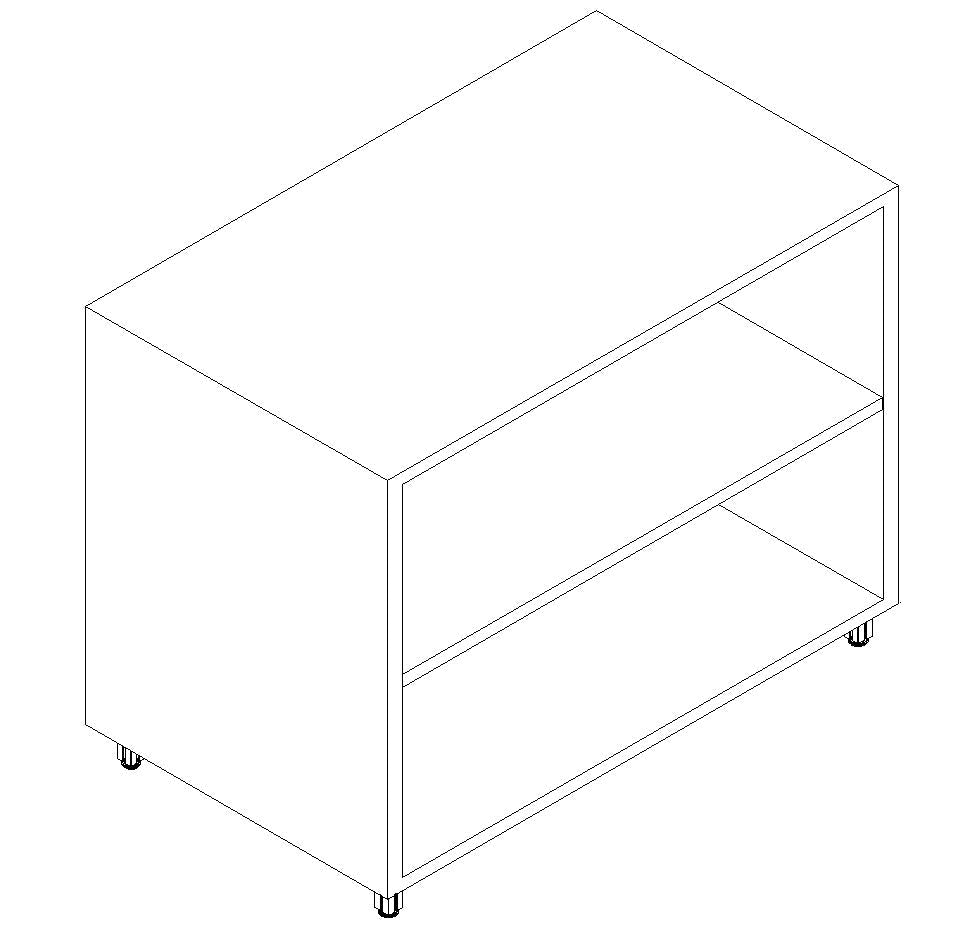 Qi Storage 1" sq. leg, Open,
